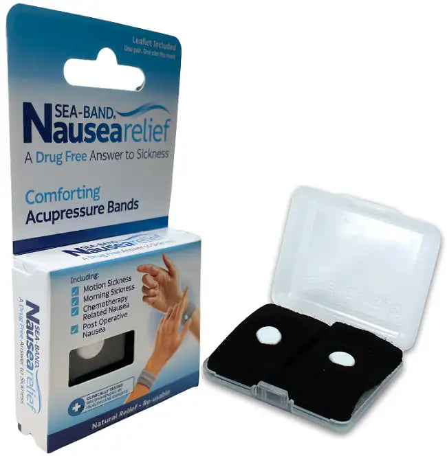 Sea-Band Anti-Nausea Acupressure Wrtistband for Motion Sickness or Morning  Sickness Non Drowsy, Adult, 2 ct - Walmart.com